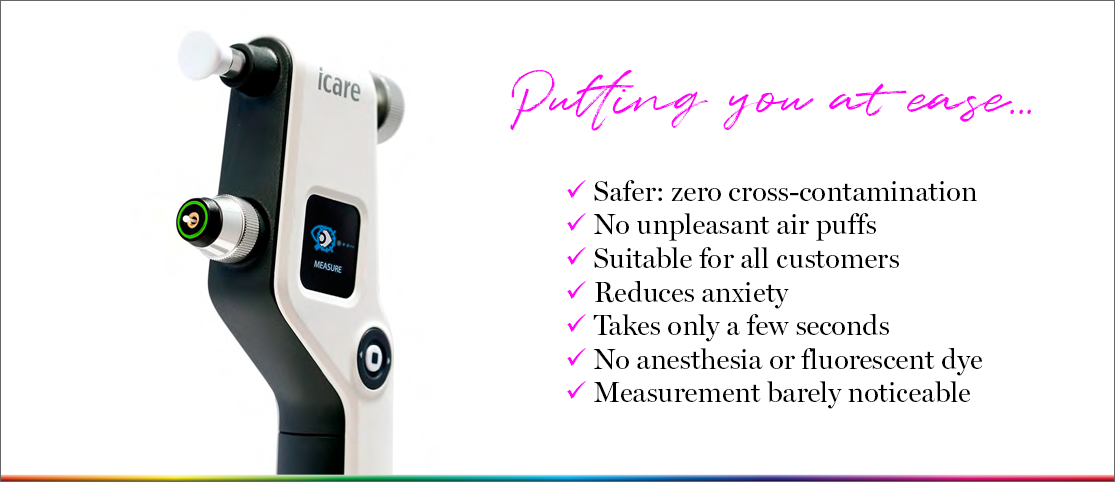 Icare® tonometry, keeping you safe