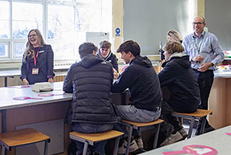 Students learning about optometry careers