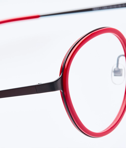 A close-up of a spectacle frame