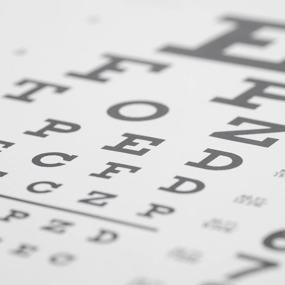 Sight exam chart